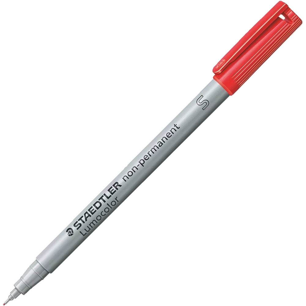 Image for STAEDTLER 311 LUMOCOLOR NON-PERMANENT MARKER BULLET SUPERFINE 0.4MM RED from PaperChase Office National
