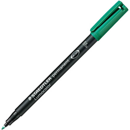 Image for STAEDTLER 318 LUMOCOLOR PERMANENT MARKER BULLET 0.6MM GREEN from Connelly's Office National