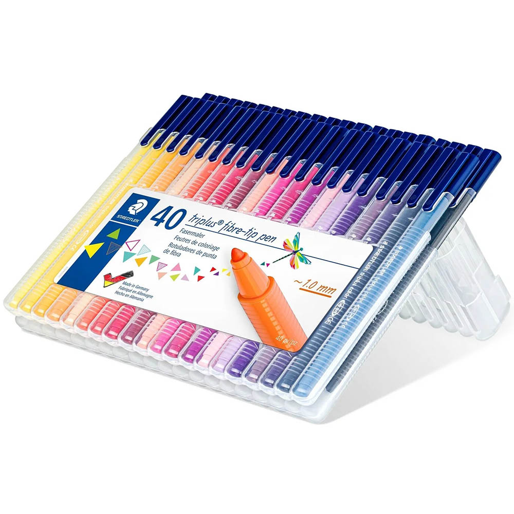 Image for STAEDTLER 323 TRIPLUS FINELINE PEN ASSORTED PACK 40 from Chris Humphrey Office National