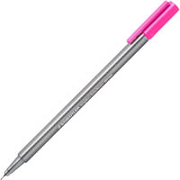 staedtler 334 triplus fineline pen neon pink box 10
