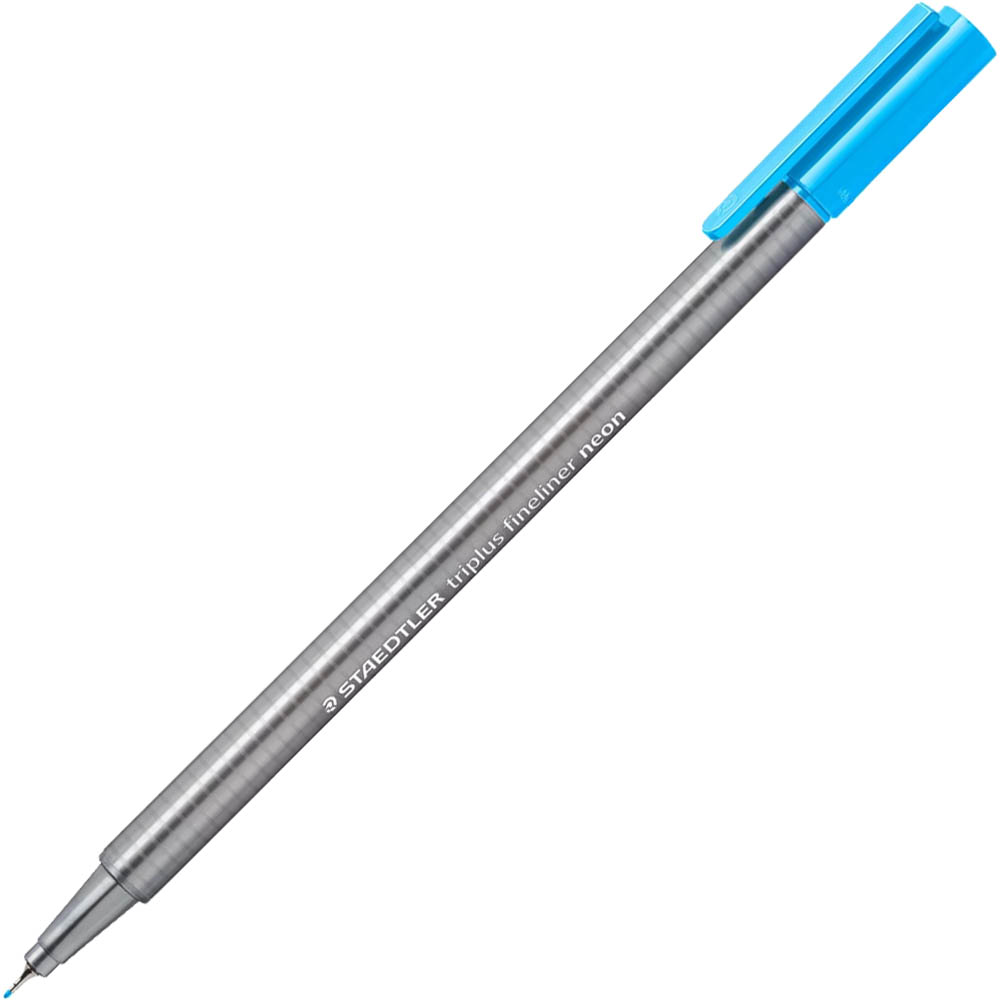 Image for STAEDTLER 334 TRIPLUS FINELINE PEN NEON BLUE BOX 10 from Office National Perth CBD