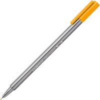 staedtler 334 triplus fineline pen light orange box 10