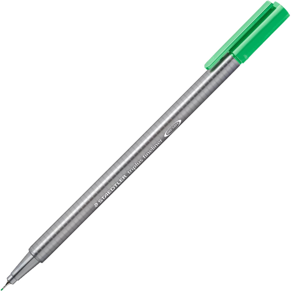 Image for STAEDTLER 334 TRIPLUS FINELINE PEN PALE GREEN BOX 10 from Office National Perth CBD