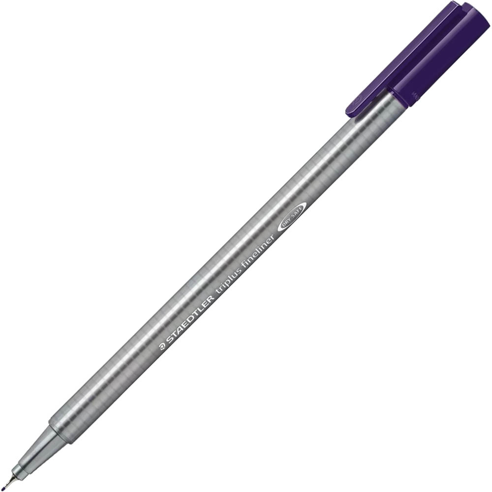Image for STAEDTLER 334 TRIPLUS FINELINE PEN DARK MAUVE BOX 10 from Surry Office National