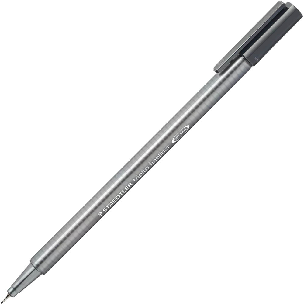 Image for STAEDTLER 334 TRIPLUS FINELINE PEN GREY BOX 10 from Coffs Coast Office National