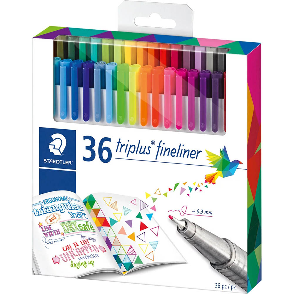 Image for STAEDTLER 334 TRIPLUS FINELINE PEN ASSORTED BOX 36 from OFFICE NATIONAL CANNING VALE