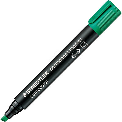 Image for STAEDTLER 350 LUMOCOLOR PERMANENT MARKER CHISEL 5.0MM GREEN from Axsel Office National