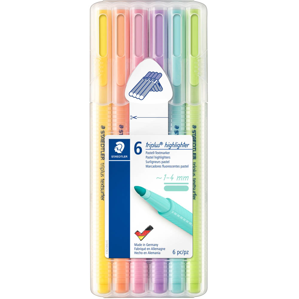 Image for STAEDTLER TRIPLUS TEXTSURFER HIGHLIGHTER ASSORTED PACK 6 from Aztec Office National Melbourne