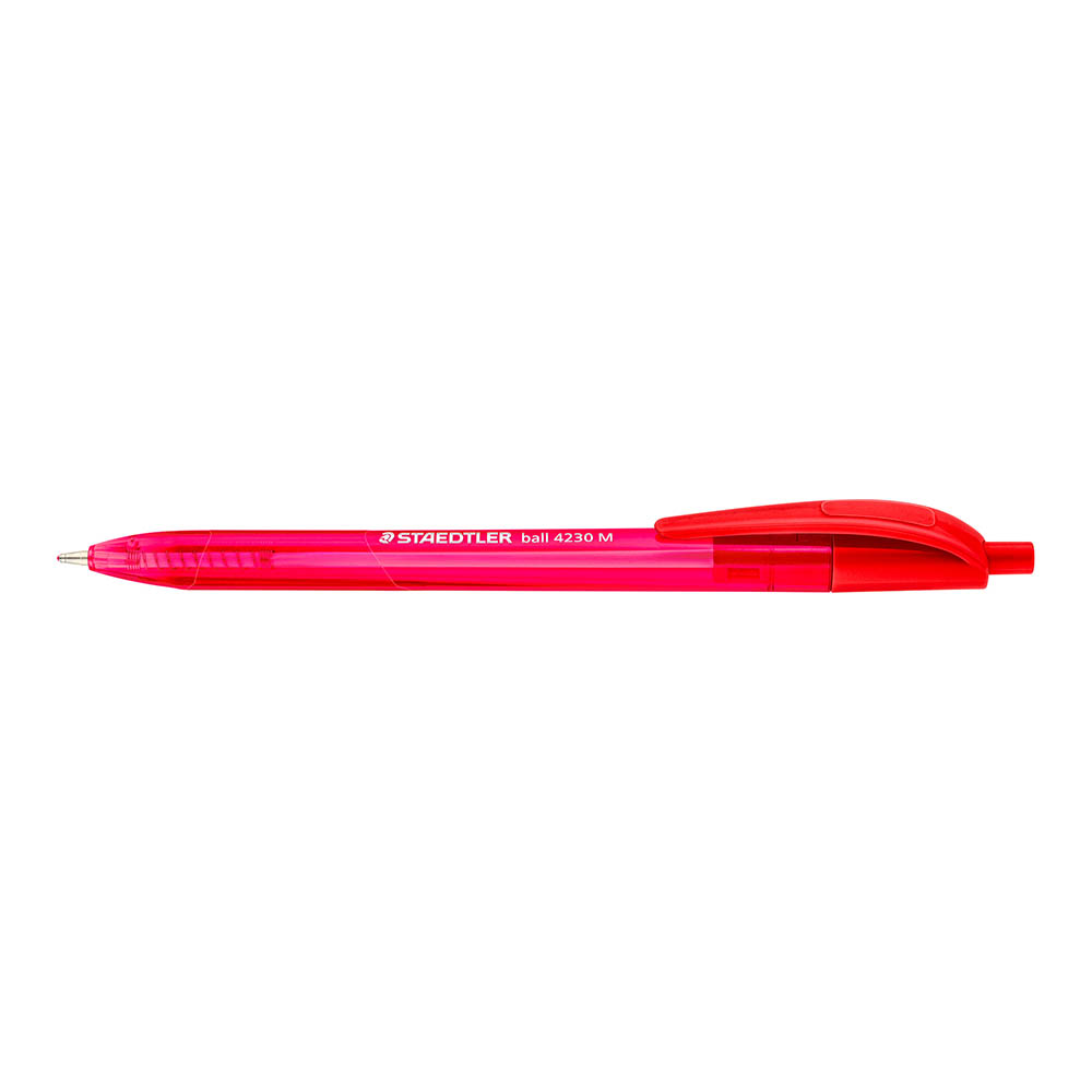 Image for STAEDTLER RETRACTABLE BALLPOINT PEN 1MM RED BOX 10 from Office National Hobart