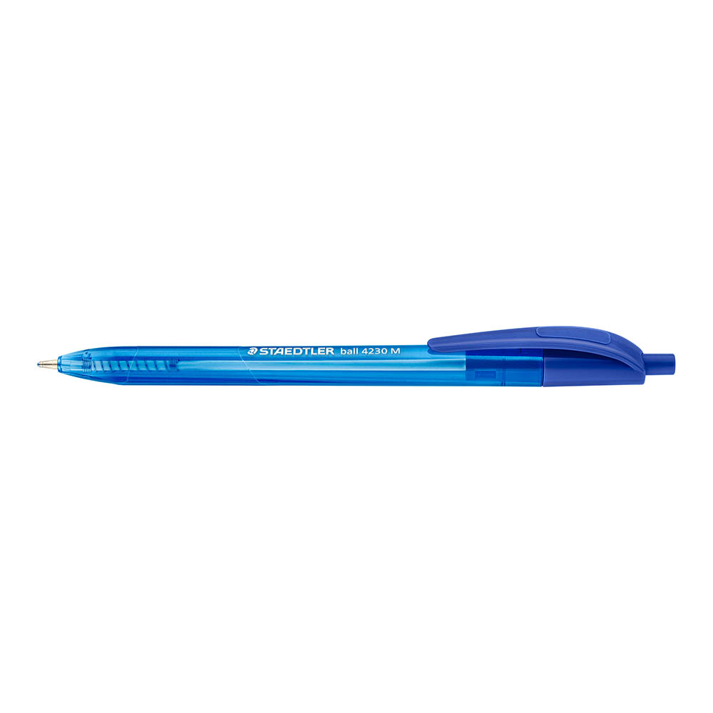 Image for STAEDTLER RETRACTABLE BALLPOINT PEN 1MM BLUE BOX 10 from Complete Stationery Office National (Devonport & Burnie)