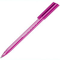 staedtler 432 triangular ballpoint stick pen medium pink box 10