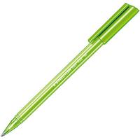 staedtler 432 triangular ballpoint stick pen medium light green box 10