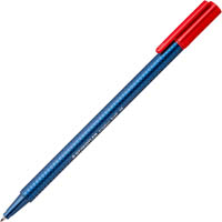 staedtler 437 triplus ballpoint pen medium red box 10
