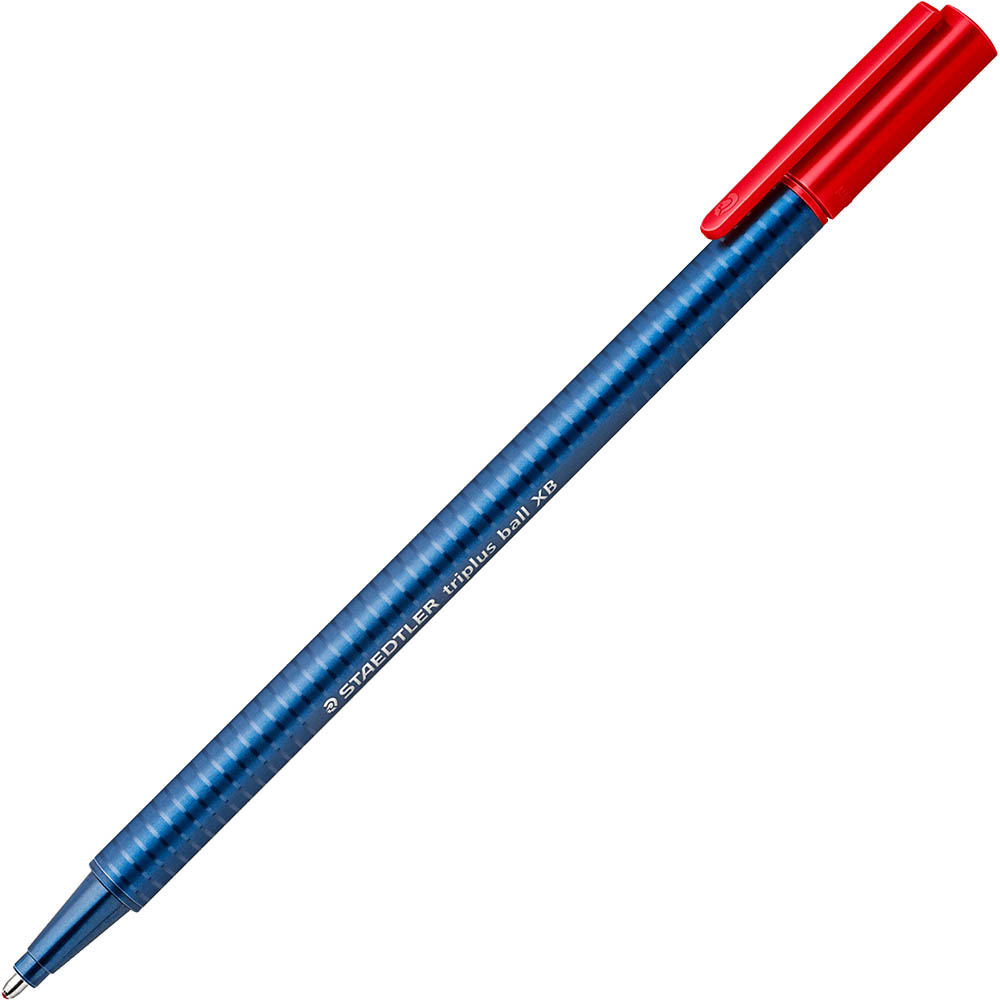 Image for STAEDTLER 437 TRIPLUS BALLPOINT PEN EXTRA BROAD RED BOX 10 from Aztec Office National Melbourne