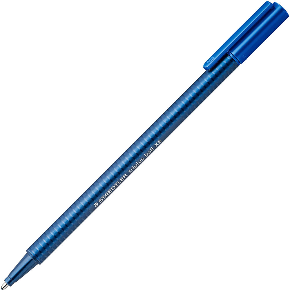 Image for STAEDTLER 437 TRIPLUS BALLPOINT PEN EXTRA BROAD BLUE BOX 10 from Office National