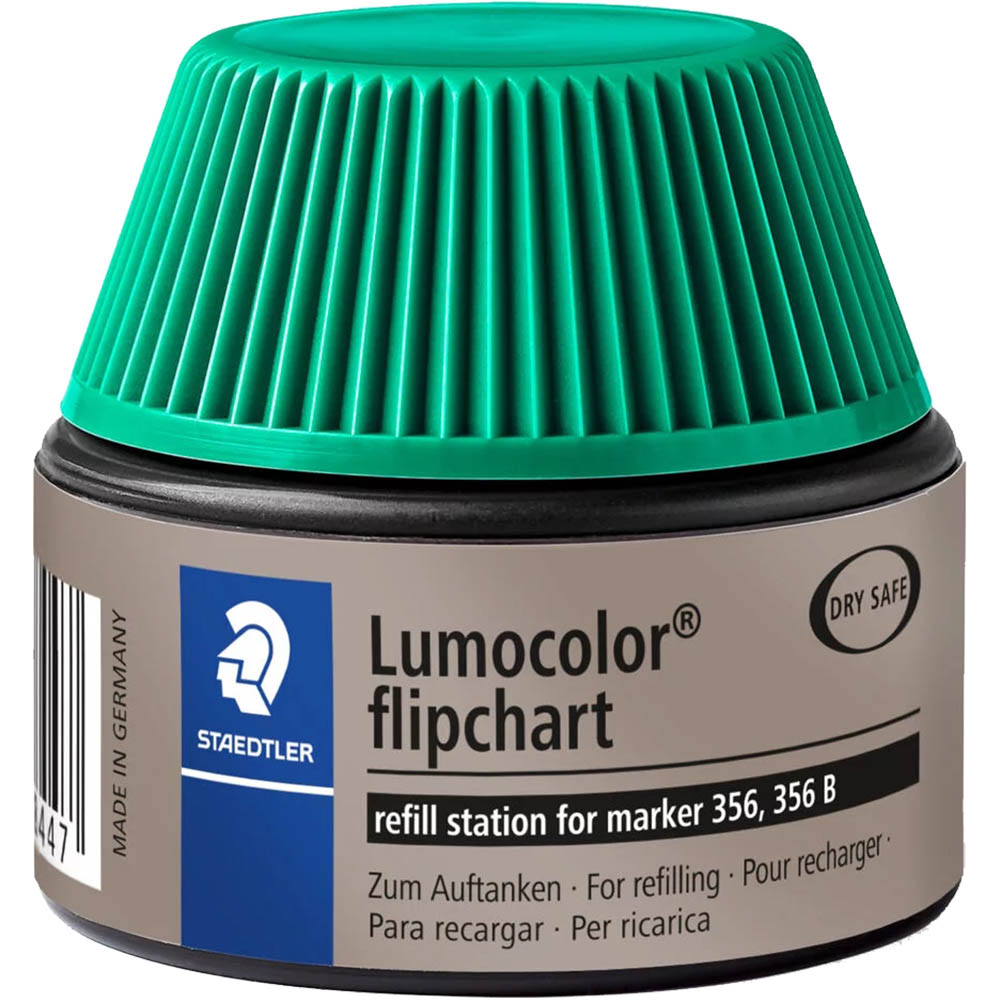 Image for STAEDTLER 488-56 LUMOCOLOR FIPCHART MARKER REFILL STATION 30ML GREEN from Office National Mount Gambier