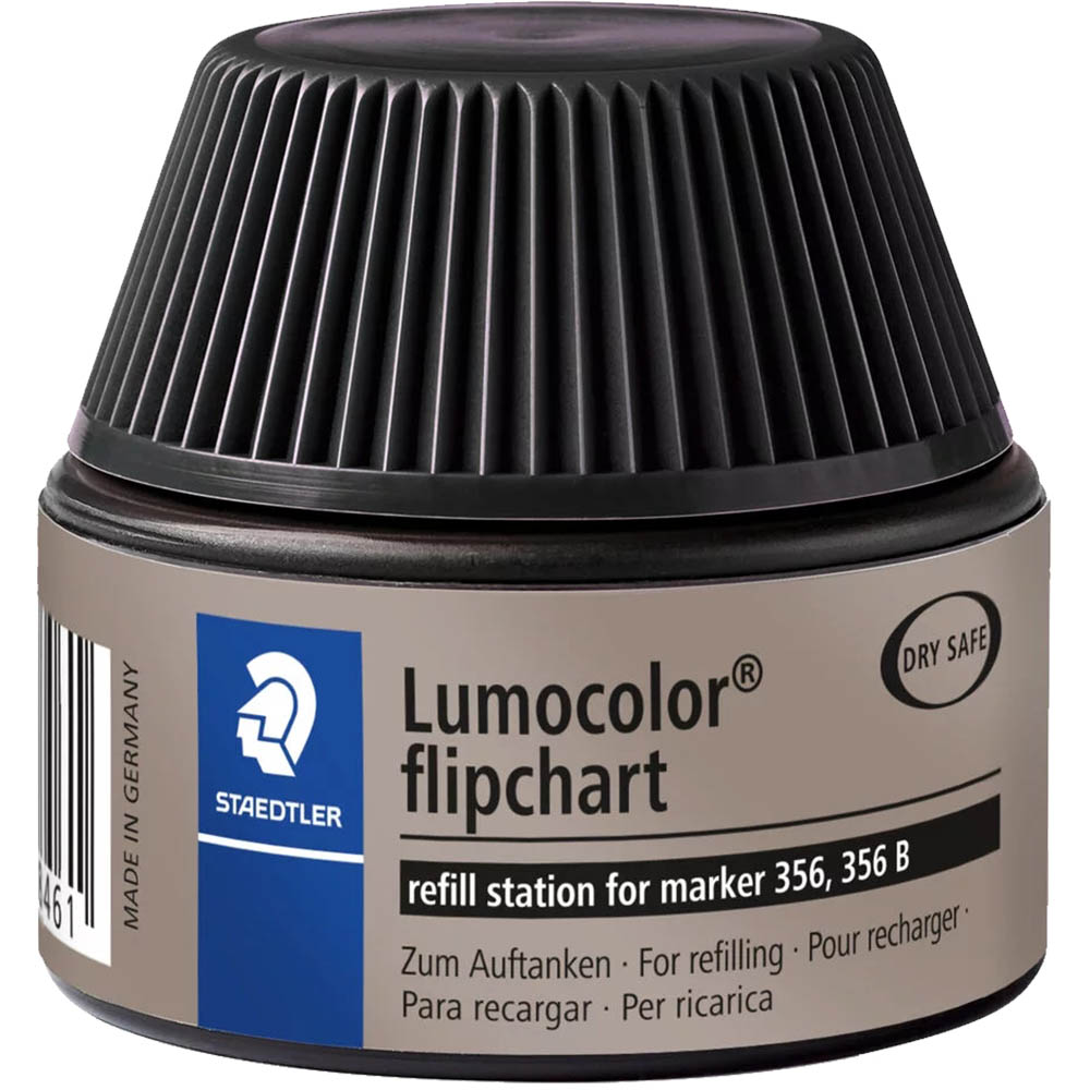Image for STAEDTLER 488-56 LUMOCOLOR FIPCHART MARKER REFILL STATION 30ML BLACK from Connelly's Office National