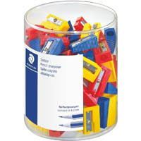 staedtler 510 pencil sharpener 1-hole plastic assorted pack 100