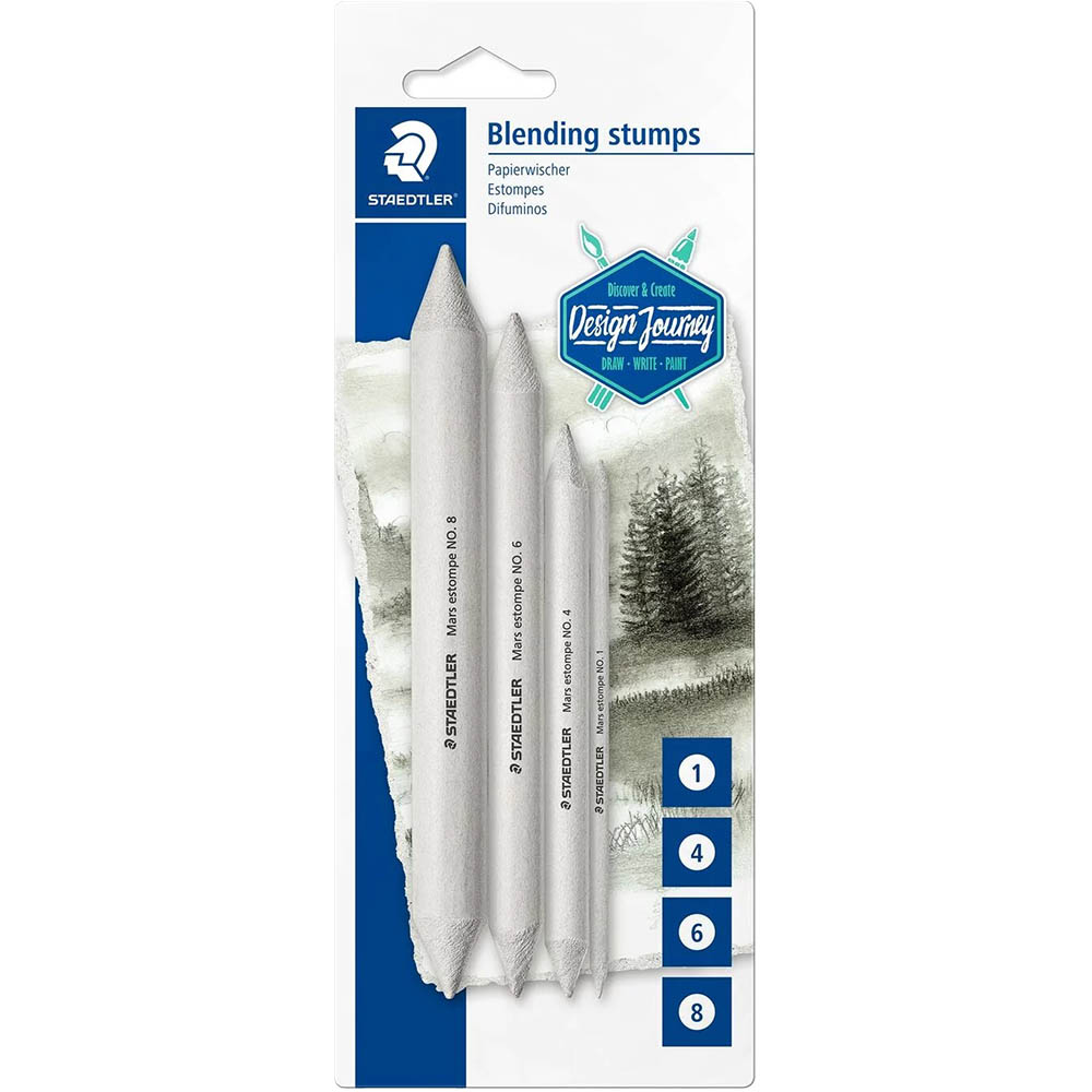 Image for STAEDTLER 5426 BLENDING STUMPS ASSORTED SIZES PACK 4 from Angletons Office National