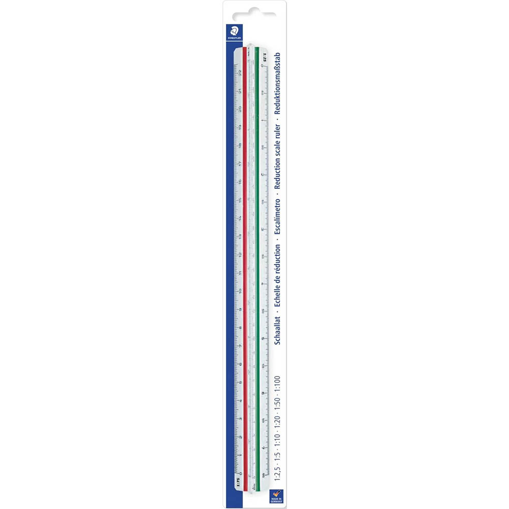 Image for STAEDTLER 561-98-DIN MARS TRIANGULAR SCALE RULER 300MM WHITE from C & G Office National
