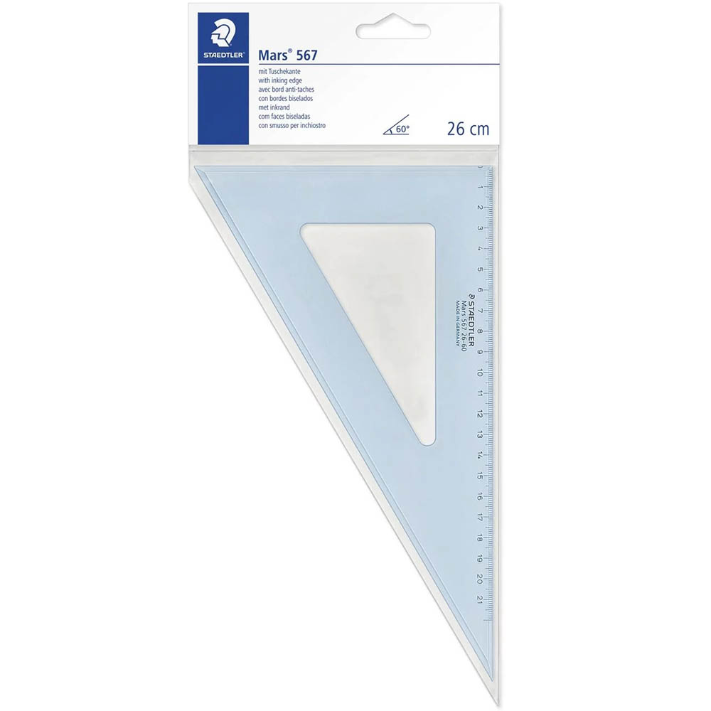 Image for STAEDTLER 567 MARS SET SQUARE 60/30 260MM CLEAR from Copylink Office National