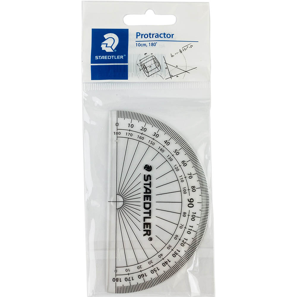 Image for STAEDTLER 568 PROTRACTOR 180 DEGREES 100MM CLEAR from Pirie Office National