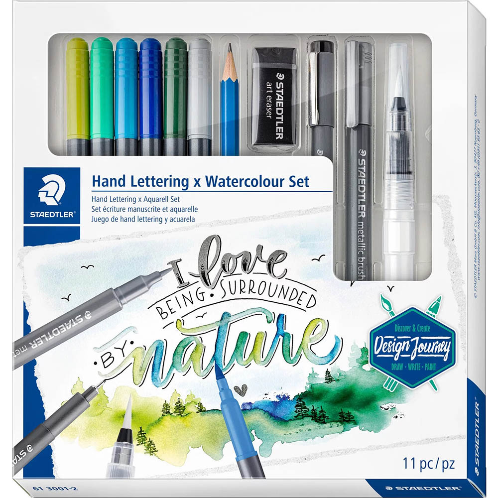 Image for STAEDTLER 61 DESIGN JOURNEY HAND LETTERING AND WATERCOLOUR MIXED SET from OFFICE NATIONAL CANNING VALE
