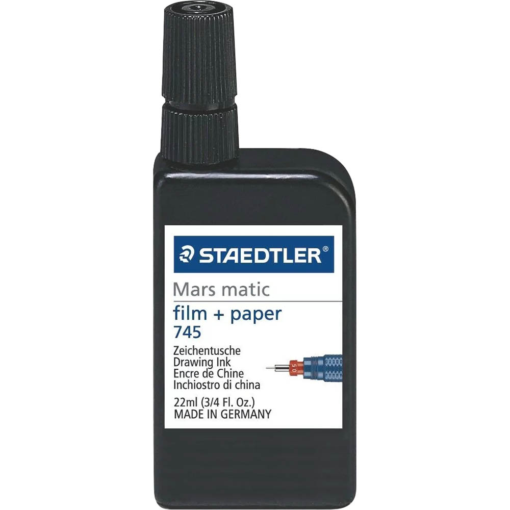 Image for STAEDTLER 745 MARS MATIC DRAWING INK BLACK from Coffs Coast Office National