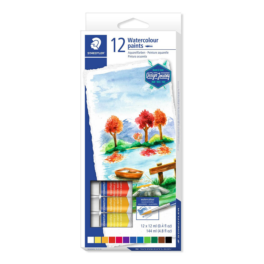 Image for STAEDTLER WATERCOLOUR PAINTS ASSORTED BOX 12 from Paul John Office National