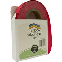 rainbow stripping roll ribbed 25mm x 30m red