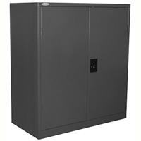 steelco stationery cabinet 2 shelves 1015 x 914 x 463mm graphite ripple