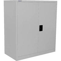 steelco stationery cabinet 2 shelves 1015 x 914 x 463mm silver grey