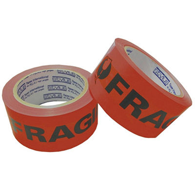 Image for STYLUS 455 PRINTED PACKAGING TAPE FRAGILE 50MM X 66M FLUORO ORANGE from PaperChase Office National