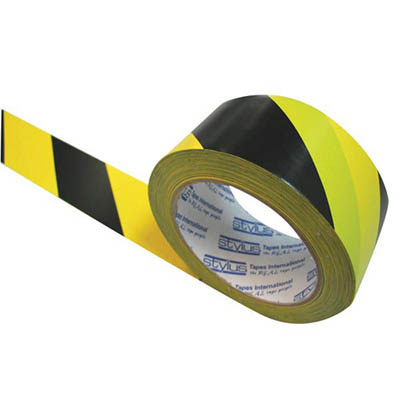 Image for STYLUS 471 LANE MARKING TAPE PVC 48MM X 33M BLACK/YELLOW from OFFICE NATIONAL CANNING VALE