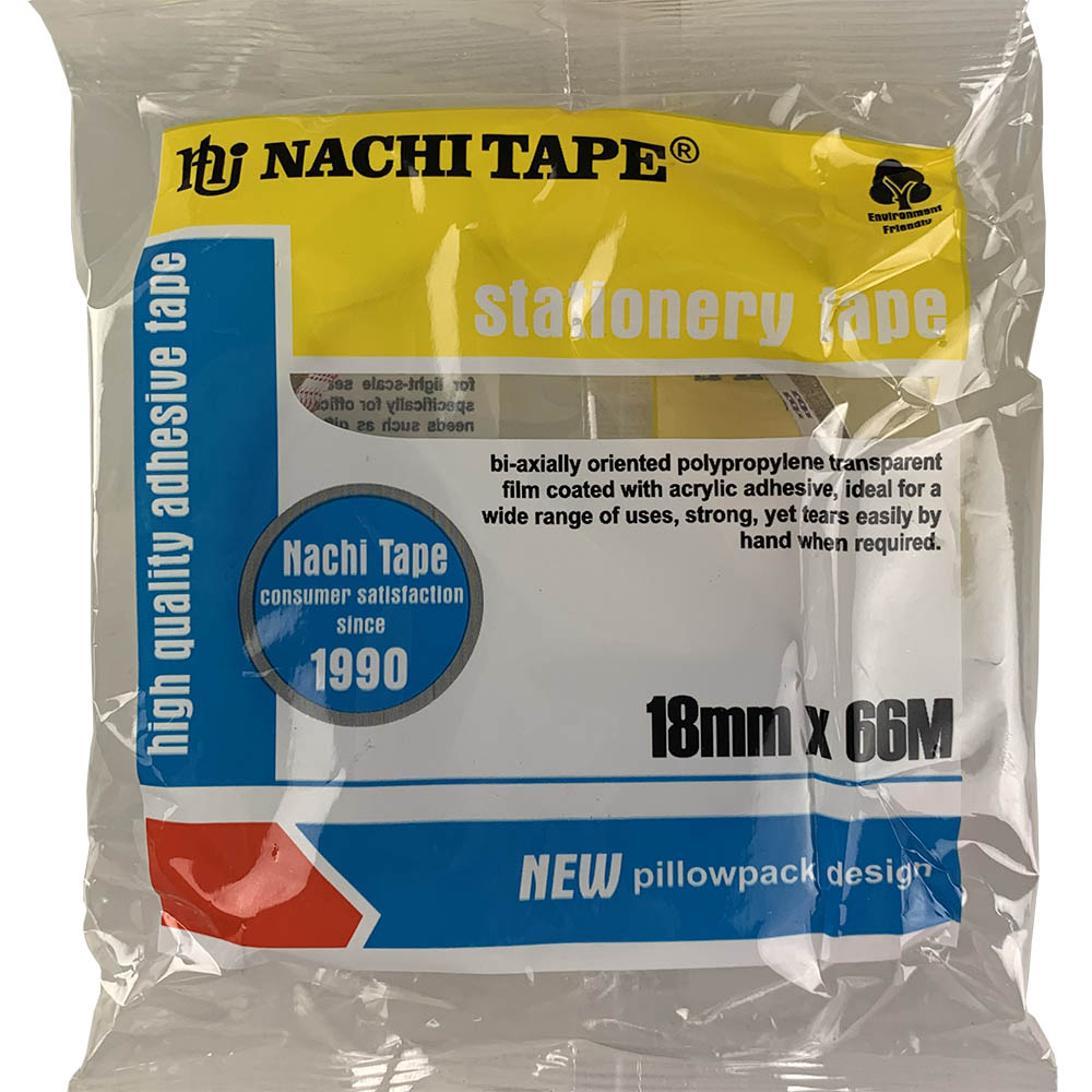 Image for NACHI 620 STATIONERY TAPE 18MM X 66M TRANSPARENT from Office National Balcatta