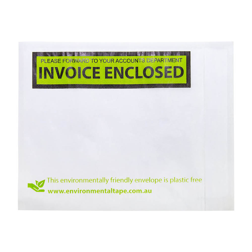 Image for STYLUS ECOLOPE ENVELOPE INVOICE ENCLOSED 150 X 115MM PACK 100 from Office National Limestone Coast