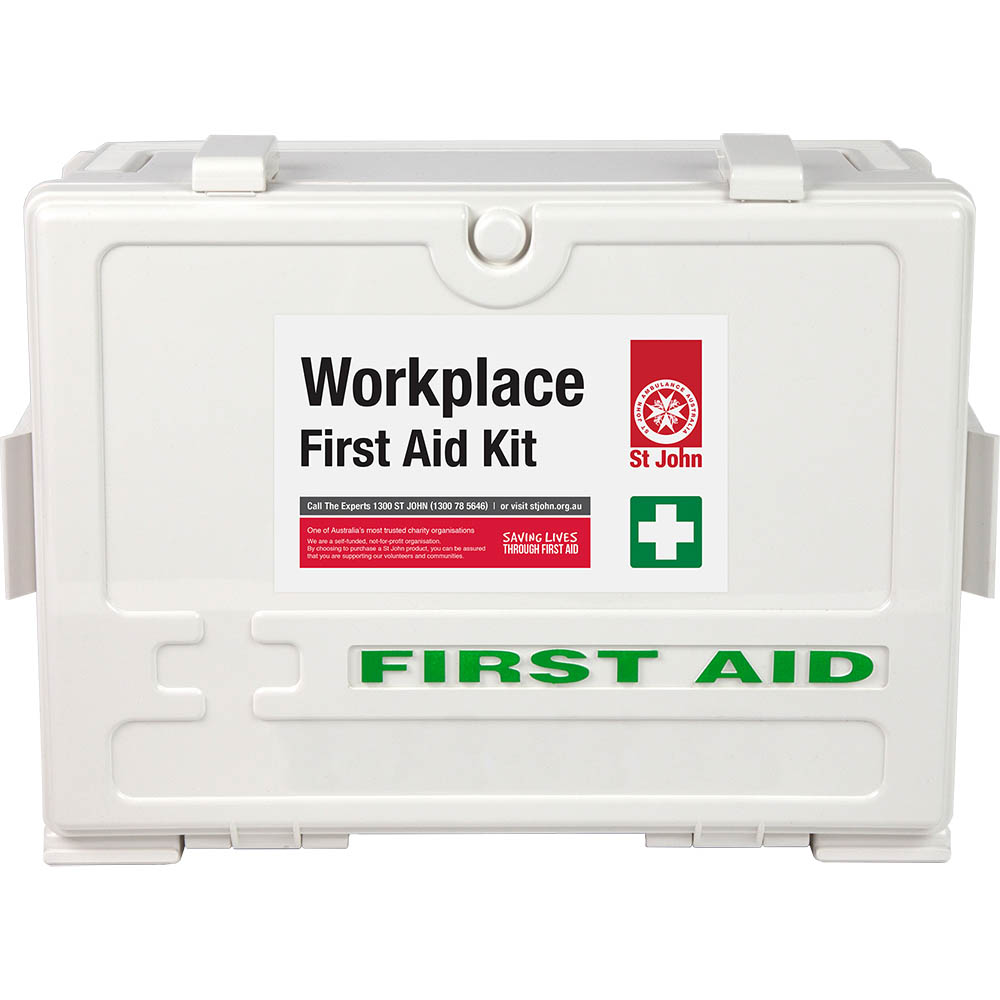 Image for ST JOHN PLASTIC WALLMOUNT FIRST AID KIT from Office National