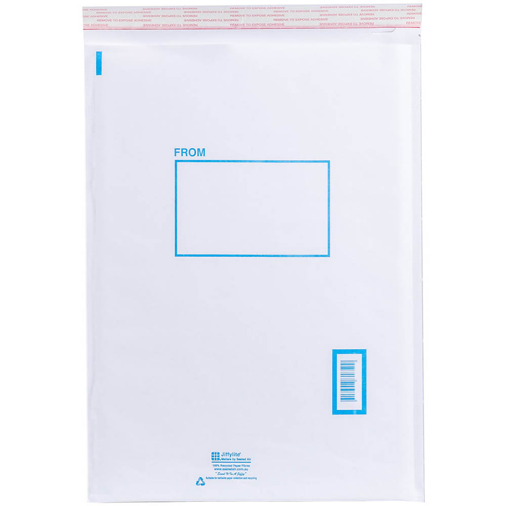 Image for JIFFYLITE BUBBLEPAK MAILER BAG 265 X 380MM SIZE 5 WHITE CARTON 100 from Aztec Office National