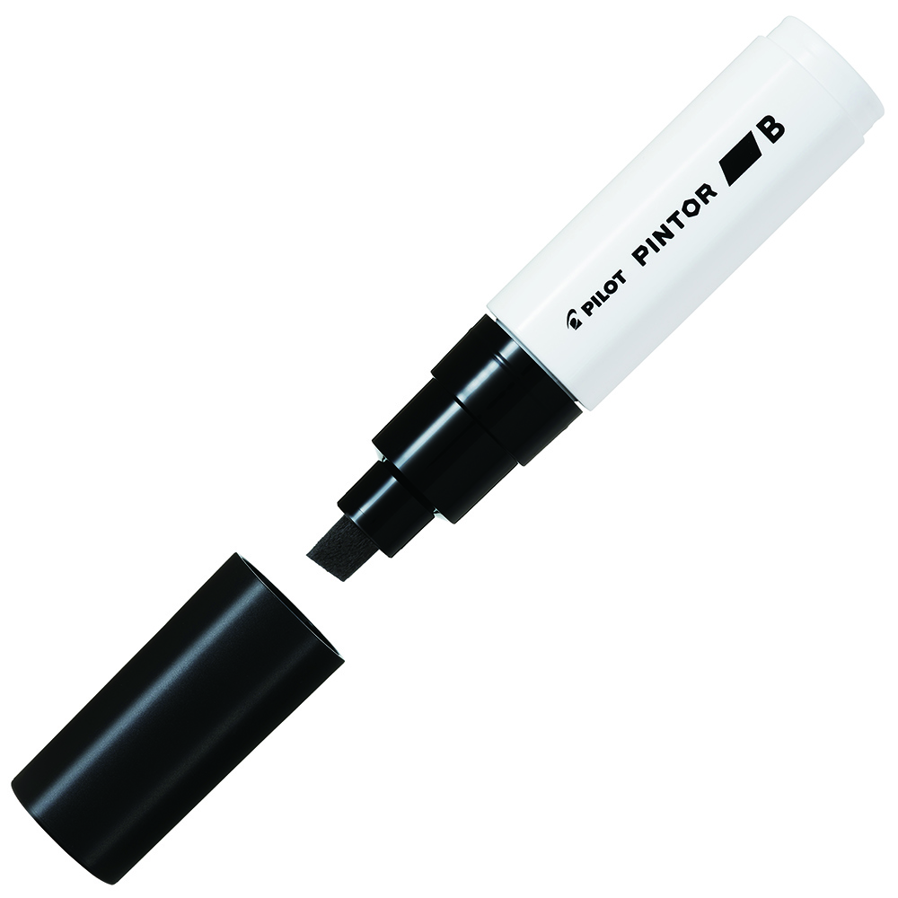 Image for PILOT PINTOR PAINT MARKER CHISEL BROAD 8.0MM BLACK from Office National