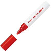 pilot pintor paint marker bullet medium 1.4mm red