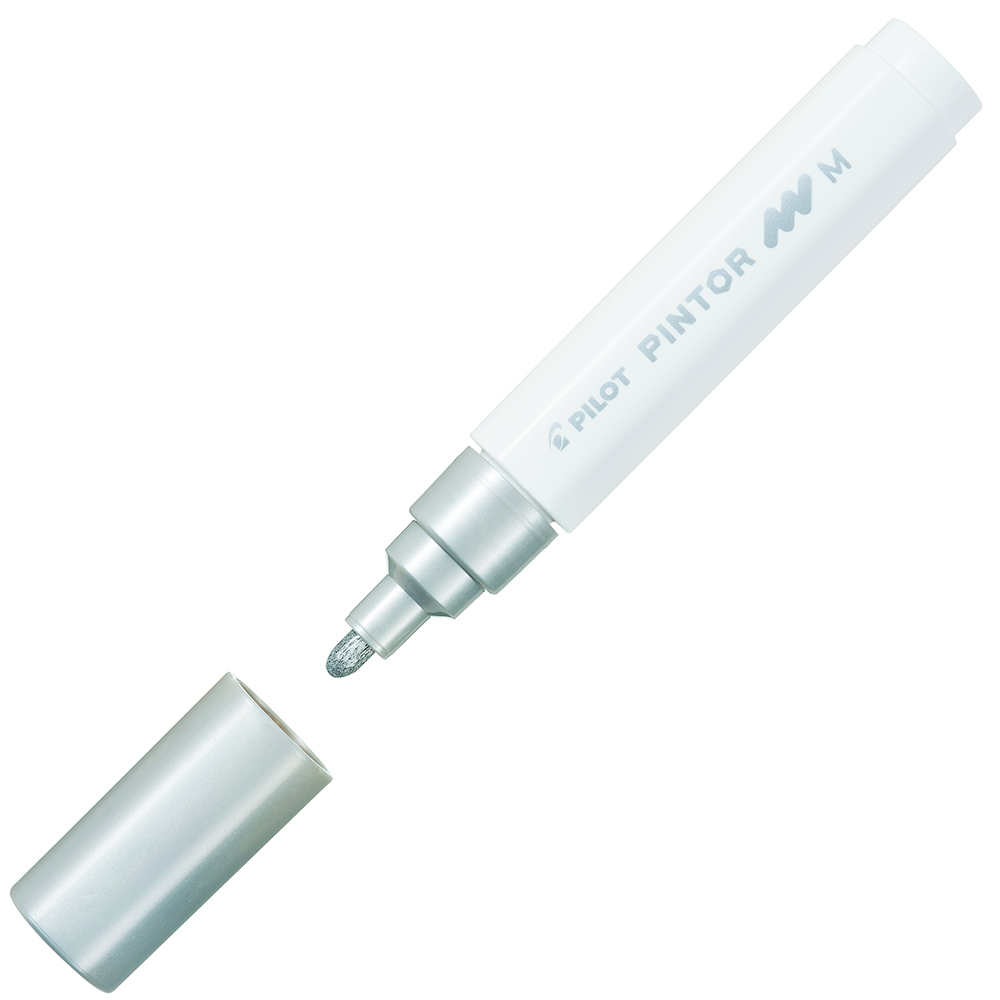 Image for PILOT PINTOR PAINT MARKER BULLET MEDIUM 1.4MM SILVER from Surry Office National