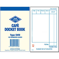 zions swd cafe docket book single ply 100 page 125 x 175mm
