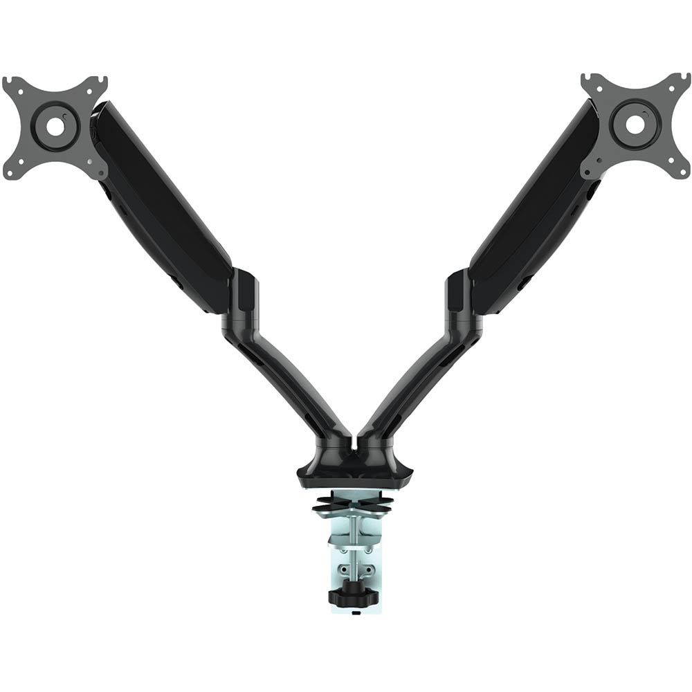 Image for GLADIUS DOUBLE MONITOR ARM BLACK from Ezi Office Supplies Gold Coast Office National