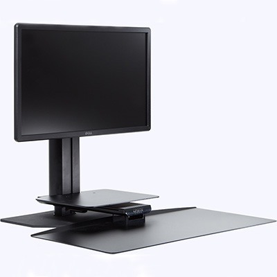 Image for SYLEX UPRITE ERGO SINGLE MONITOR SIT-STAND WORKSTATION BLACK from Surry Office National