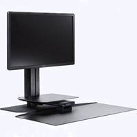 sylex uprite ergo single monitor sit-stand workstation black