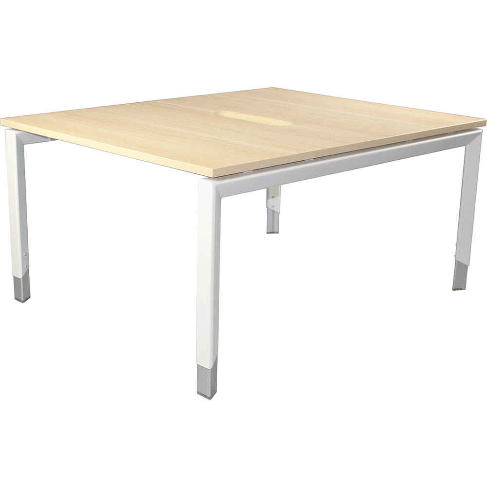 Image for OBLIQUE HEIGHT ADJUSTABLE 2 PERSON BACK TO BACK DESK 1200 X 1500 X 720MM SNOW MAPLE from Office National Perth CBD