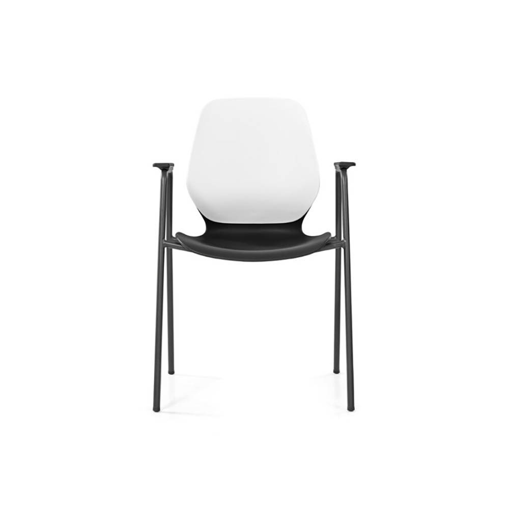 Image for SYLEX KALEIDO CHAIR 4 LEG WITH ARMS BLACK SEAT from PaperChase Office National