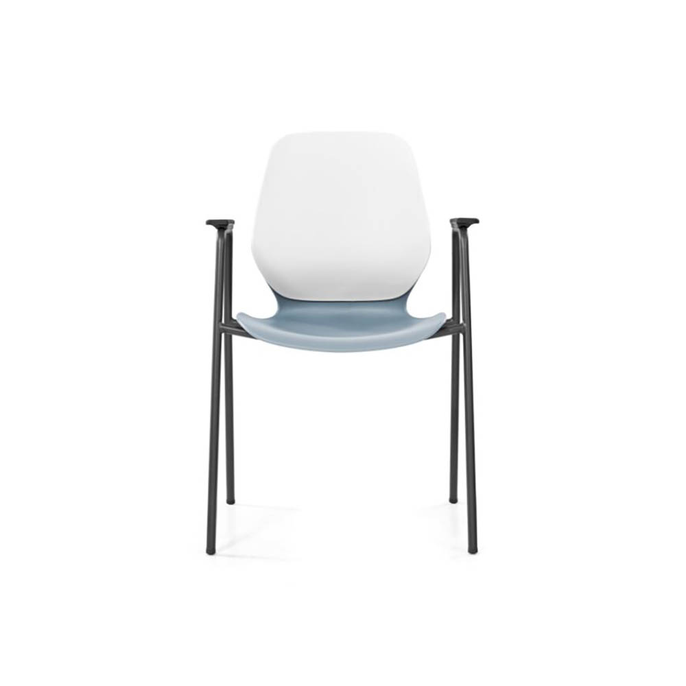 Image for SYLEX KALEIDO CHAIR 4 LEG WITH ARMS GREY SEAT from Emerald Office Supplies Office National