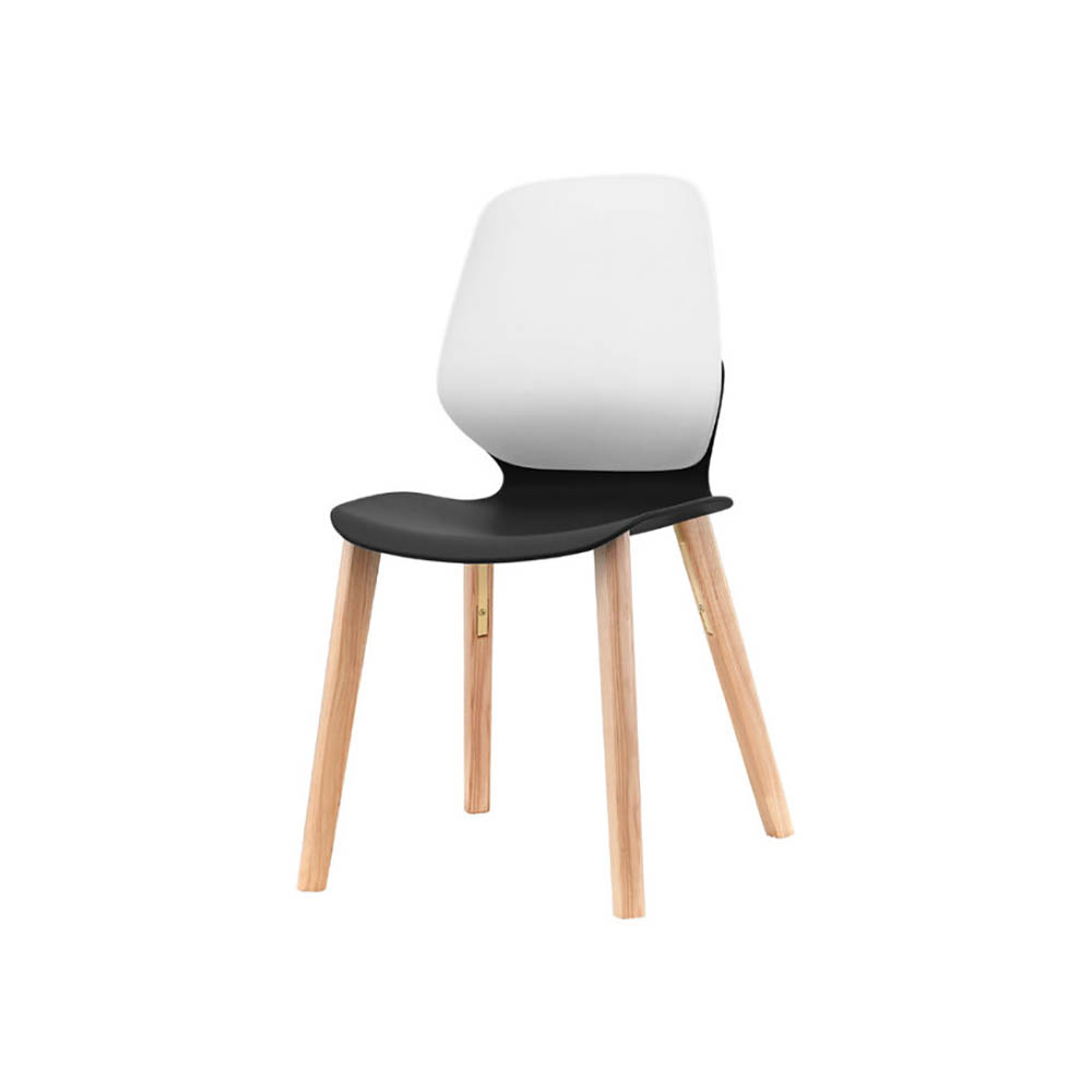 Image for SYLEX KALEIDO CHAIR 4 LEG ASHWOOD WHITE BACK BLACK SEAT from OFFICE NATIONAL CANNING VALE