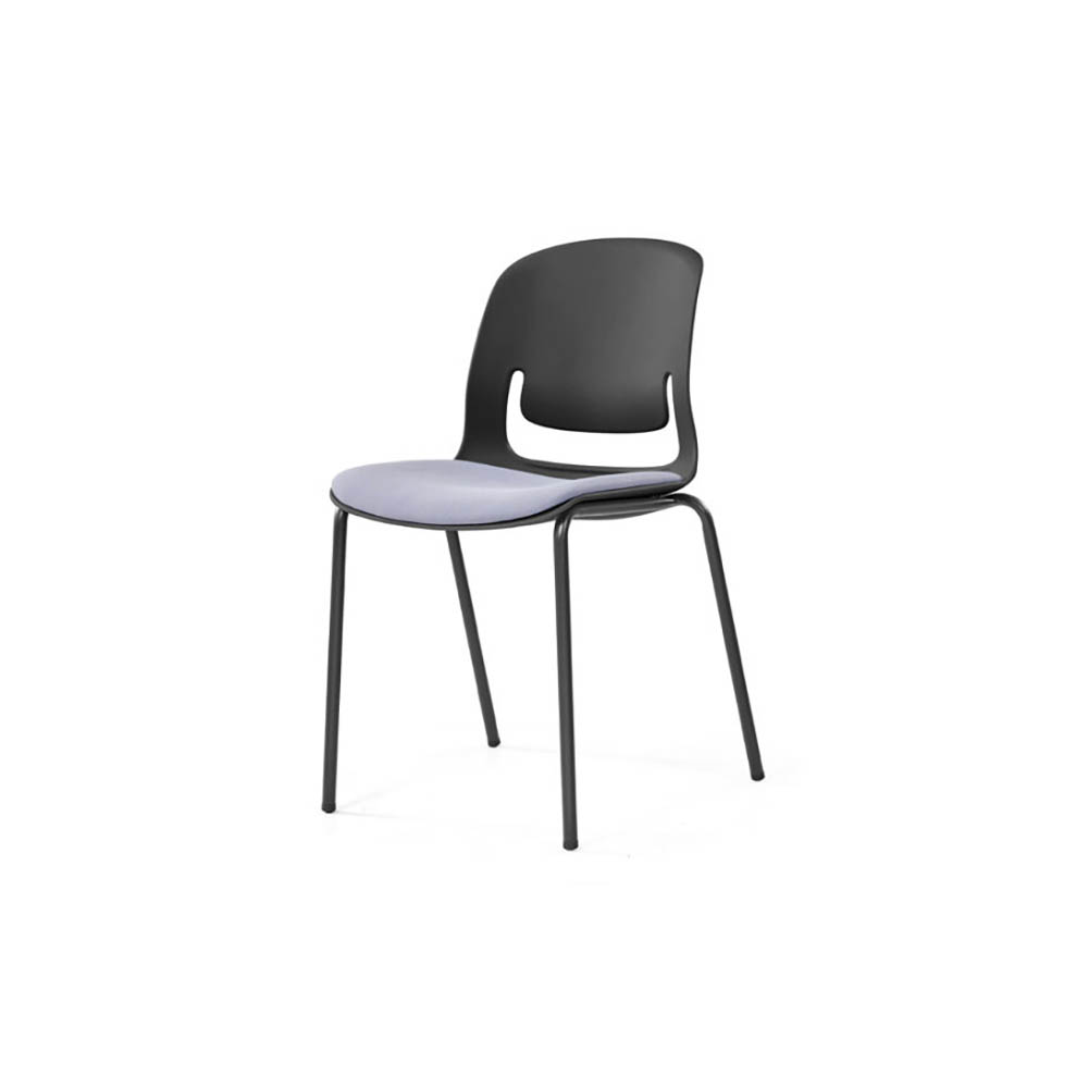 Image for SYLEX PALLETE CHAIR 4 LEG FRAME NO ARMS GREY from Emerald Office Supplies Office National